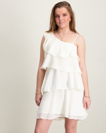 Gina Tricot Young Y one shoulder dress Cremefarvet Kjoler Pige - Kids Brand Store