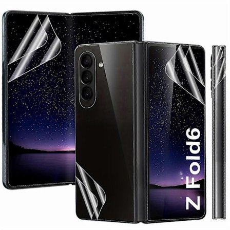 Skärmskydd för Samsung Galaxy Z Fold 6, Skärmskydd fram+Skydd för gångjärn+Skydd bak, Heltäckande Hydrogel-skydd utan bubblor