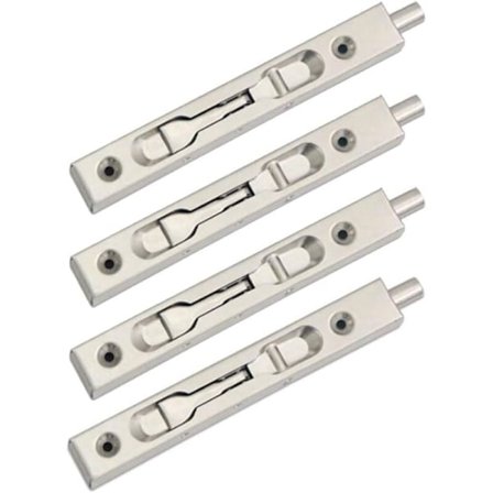 Förpackning (2 par) Dörrspanjolett Lås, Infälld Bolt Säkerhetsspak, Rostfritt Stål Spanjolett - (15cm Längd)