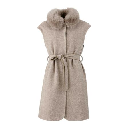Levinsky Fiora West, 94 cm. - Collar - Wool - Women - Light Brown inbo, Dame Parka