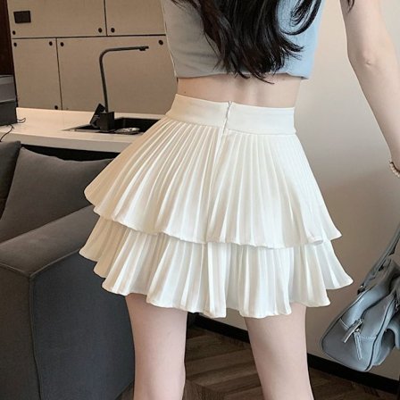 Cake Skirt Kort kjol VIT M M