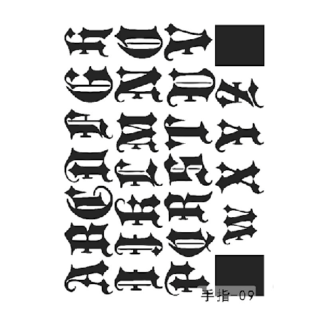 1 stk. Metal Runer Stencil Rustfrit Stål Antikt Alfabet Ældre Futhark Plantillas Abecedarios Skabelon Gotisk