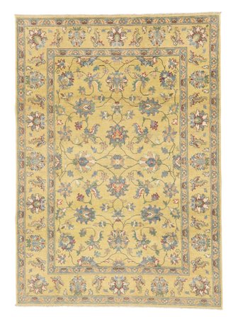 Kazak Fine Teppich Handgeknüpft 172X240 Orange/Grün Afghanistan