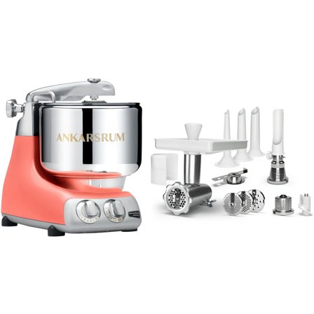 Ankarsrum Assistent AKM 6230 røremaskine + komplet kødhakker, coral crush | KitchenOne