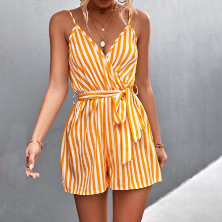 Kvinnor Ärmlös Jumpsuit V-ringad Romper