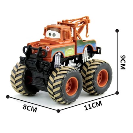 Disney Pixar Cars Mater Lynet McQueen Jackson Storm Big Wheel Offroad Køretøj Pullback Force Biler Model Legetøj Fødselsdagsgaver