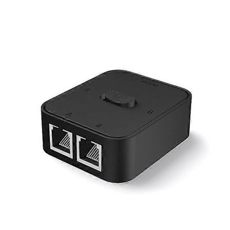 2 Port Gigabit Nätverk Switch RJ45 Switch Nätverk Splitter Kabel Förlängare 1000mbps Väljare Strömfri 2-vägs adapter Anslutning[HK]