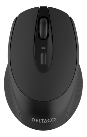 Deltaco MS-804 - mus - kompakt - 2.4 GHz - mørk grå