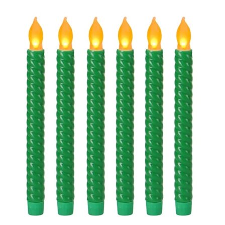 6 kpl elektronisia kynttilöitä LED VIHREÄ 6 kpl 6 kpl
