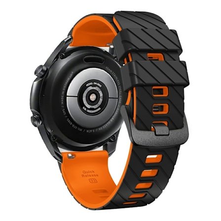 Silikonarmband Suunto 9 Peak Pro / 9 Peak / Vertical / Race S / Race Dual Color ersättningsklockarmband - Svart + Orange