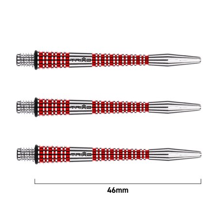 Winmau Triad RX Aluminium Shafts 46mm Red/Black/Blue Short/Intermediate/Medium Aerodynamic Flights Steel Darts Professional