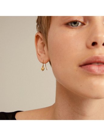 Pilgrim Sophia Heart Pendant Earrings - Gold - ONE SIZE
