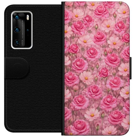 Yhteensopiva Lompakkokotelo Huawei P40 Pro Petal Reverie Blush Rose