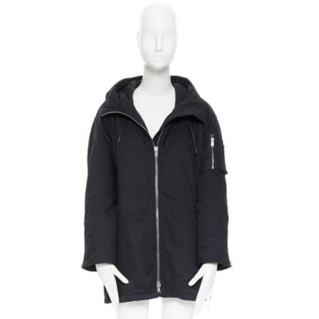 Saint Laurent Vintage, Pre-owned Nylon outerwear Zwart, Dames, Maat:S