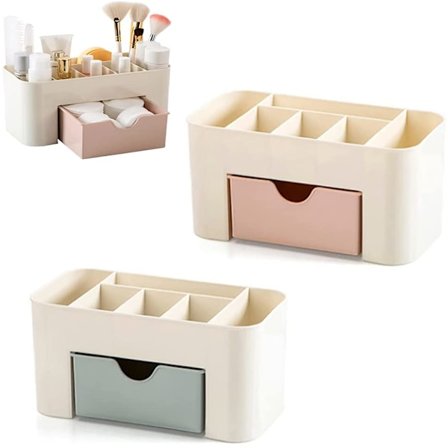 2 stk. Makeup Organizer, Makeup Box, Makeup Opbevaringsboks, Cosme