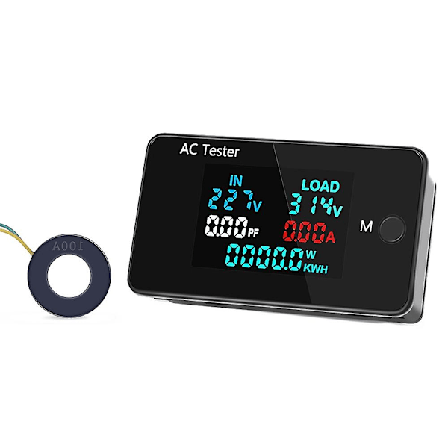 AC Dobbelt Spænding Digital Tester 0-500V Voltmeter 0-100A Amperemeter