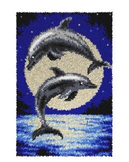 Ryijymatto/seinävaate Delfiinit