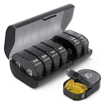 7 dagar dagligen piller box för medicin fransk hållare case Veckobehållare Vattentät