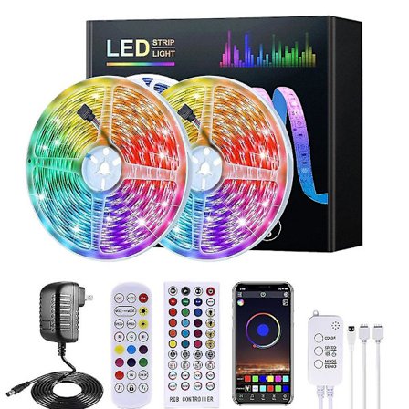 5m RGB LED Strip Lys Musik Synkroniseret Vandtæt 5050