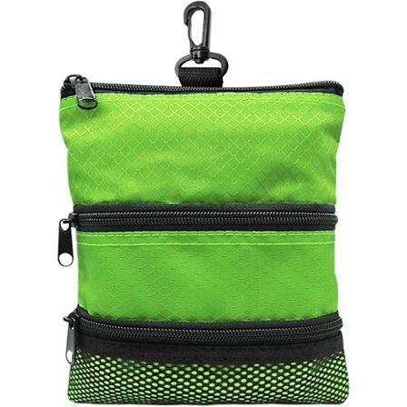 Golf Taske Boldholder Værdifuld til Mænd Kvinder, Golf Opbevaring Lynlås Håndtaske Lomme med Gearklemme Krog til at Fastgøre Tasken Grøn