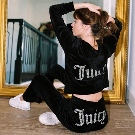 Samettihuppari Tracksuit Naisille Velour Zip-Housusetti Urheilupuku Kevät Syksy Naisten Crop Top Tracksuit Timanteilla Y2k MM M