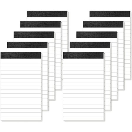 A7 Små Notesblokke Refills Memoblokke 3x5 Tommer Linjerede Skriveblokke med 30 Ark Notepapir i Hver Blok Mini Lomme Notesbog Refills