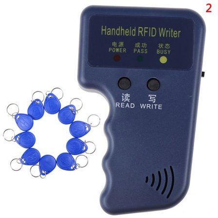 125KHz Handhållen RFID-skrivare/kopierare/läsare/duplikator med 1 - Perfet Blue Duplicator +10PCS ID-taggar
