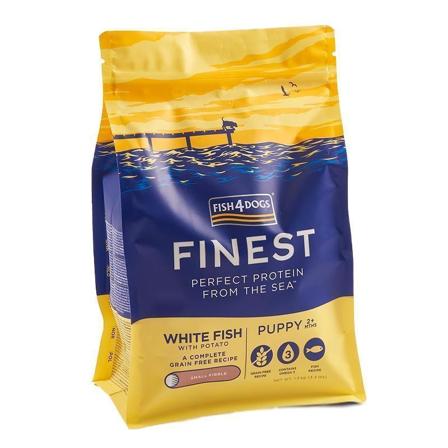 Fish4Dogs Puppy Finest hvit fisk små biter 1,5kg, Hund, Hundefôr, Tørrfôr, Fish4Dogs