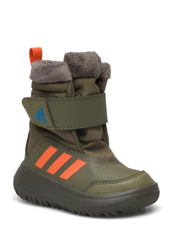 Winterplay Boots Vinterstøvler Med Burrebånd Khaki Green Adidas Performance