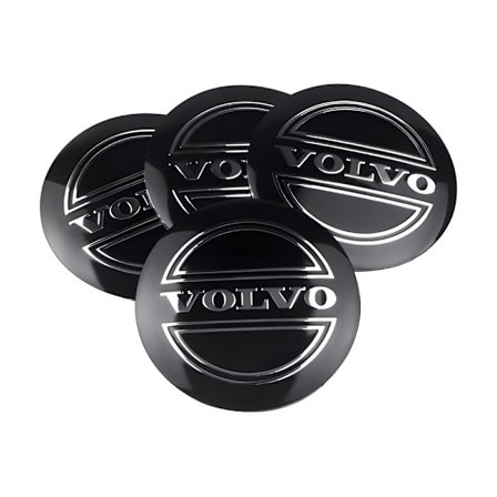 4-Pack Volvo Centrumkåpor – Hjulnav Emblem 64mm