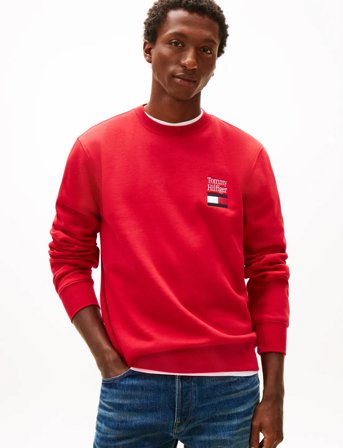 Tommy Hilfiger Tommy Embro Flag Sweatshirt - Red - XXL