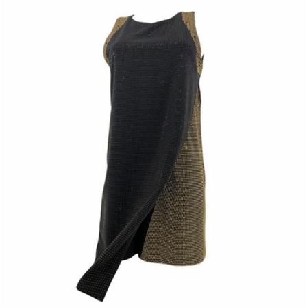 Versace Pre-owned, Tubino with gold and black rhinestones 44 Zwart, Dames, Maat:M