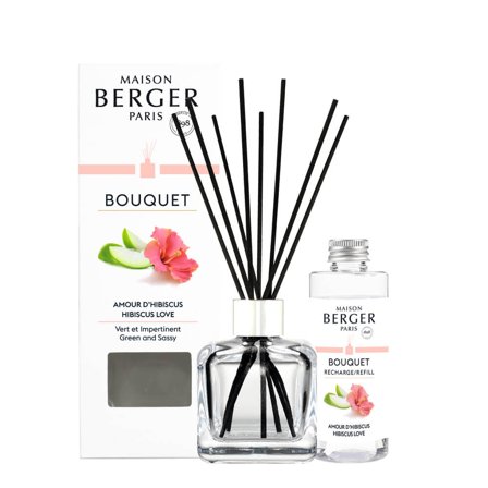 Maison Berger Paris Bouquet Parfumé Bouquet Cube Amour d'Hibiscus 100ml - Diffusore di Profumo