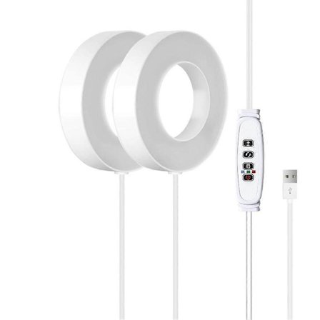 Fullspektrum LED Växtlampa Auto På/Av Timer Tak Under Skåp Växtlampa Gul och