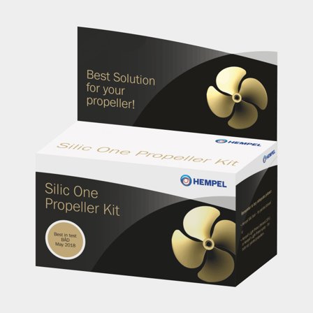 Hard self-cleaning biocide-free antifouling paint for propeller & drive Hempel Silic One Propeller Kit, 750 ml (375 ml + 375 ml) - Black (99980)