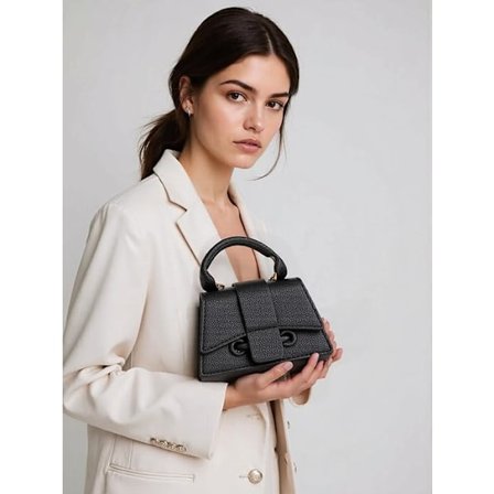 Mini Crossbody Handväska Dam Mode Clutch Topphandtag PU Läder Axelväska