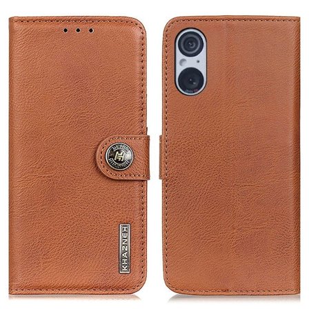 KHAZNEH Sony Xperia 5 V Fodral Läder Brun