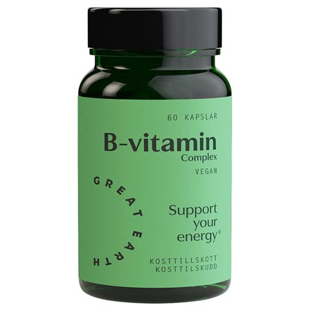 Great Earth Vitamin B Complex 60 kapsler