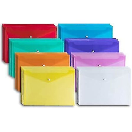 A4 Plastlommemapper 24-pakke Dokumentmappe