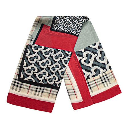 Mönstrad scarf - Svart, Nr. 25