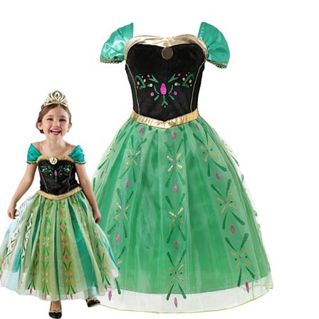 "Frost 2" Elsa kostume pige børn Halloween rollespil Snedronning Anna prinsesse kjole festkjole kjole Anna kjole C-WELLNGS