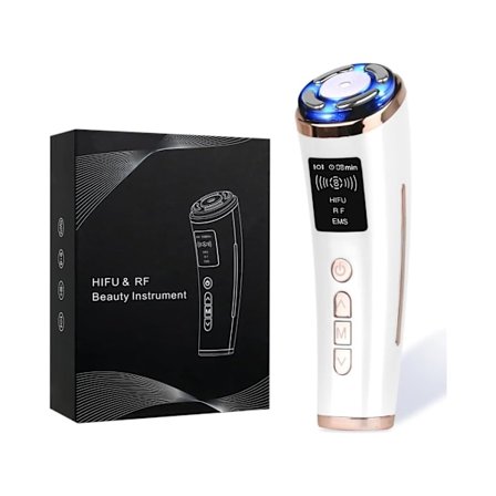 3 i 1 Hifu Ansiktsmaskin: Rynkborttagning Ultraljud Rf Ems Hudföryngring Anti Aging Vit YEMAESRE