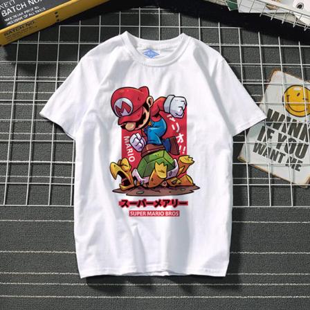 Mario anime perifer T-shirt för män och kvinnor T-shirts 1# 1# Children's 3XL