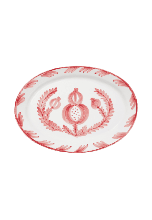 Pick A Poppy Pomegranate Serveringsfat - 32 Cm Glas & porslin Röd