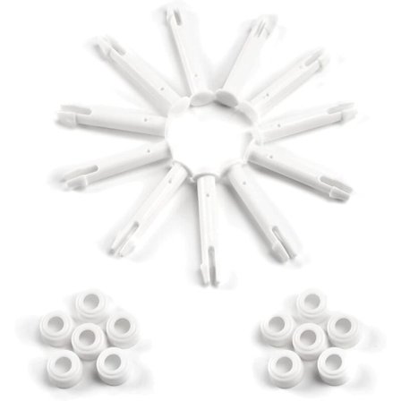 12 stk. plastpinner, reservedeler til Intex svømmebasseng, plastpinner til svømmebasseng, for de fleste rammebasseng - rektangulært/rundt basseng (6 