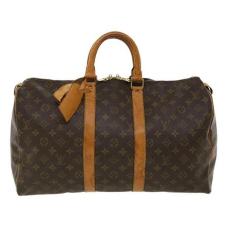 Louis Vuitton Vintage, Pre-owned Canvas travel-bags Bruin, Dames, Maat:ONE Size,leather