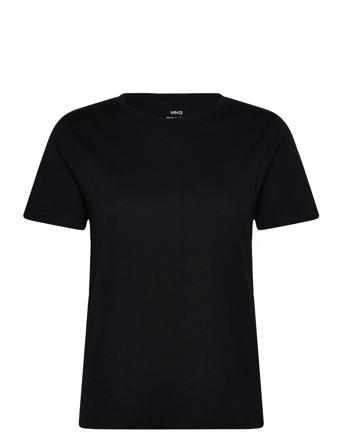 Short-Sleeved Cotton T-Shirt Tops T-shirts & Tops Short-sleeved Black Mango