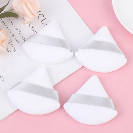 1/2/4 STK Mini Ansigts Makeup Svamp Kosmetik Vaskbar Letvægts Trekant Velvet Pudderkvast Pizza Mel