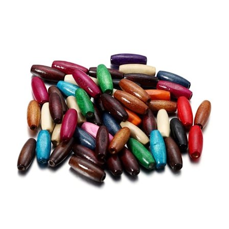 Naturlig tre Oval Spacer Beads Spacer Beads