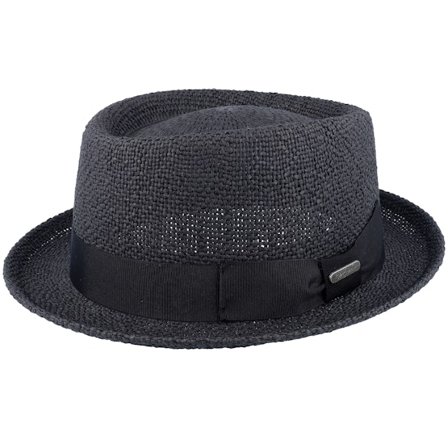 Wigéns - Sort straw Hat - Toyo Black Pork Pie @ Hatstore
